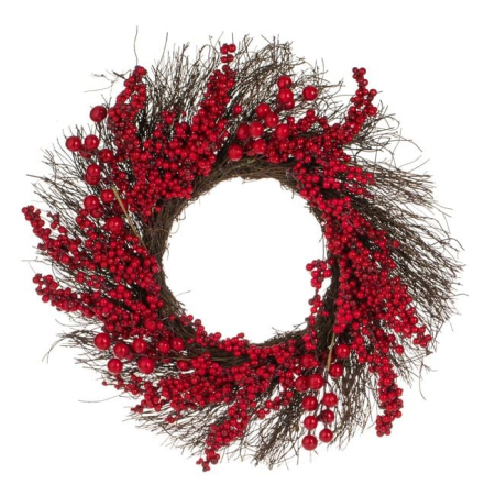 Ornamente Craciun - Coronita Decorativa de Craciun cu Pomusoare 50cm