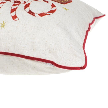 Față de pernă decorativă Crăciun, ecru, model cizmă „Ho Ho Ho”, 45x45 cm [2]