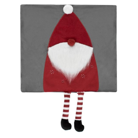Fata de Perna Decorativa de Craciun Gnome cu Picioare Lungi si Blana, 40x40 cm [2]