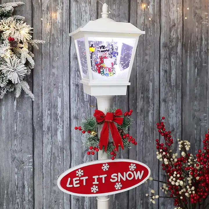 Ornamente Craciun - Felinar Mos Craciun 40x40x180cm