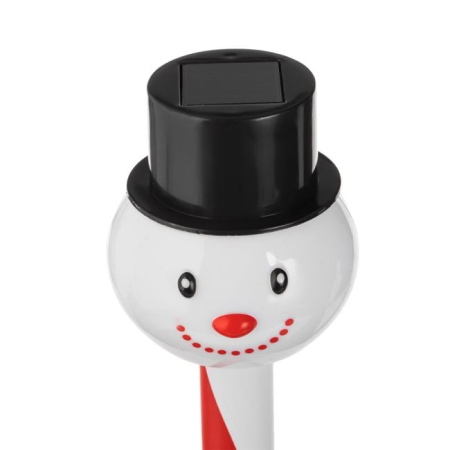 Felinar Solar Stick de Craciun Om de Zapada / Mos Craciun Rosu Alb 36cm [5]