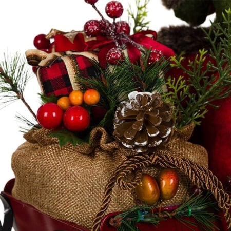 Figura Decorativa Mos Craciun cu Sanie 40cm [3]