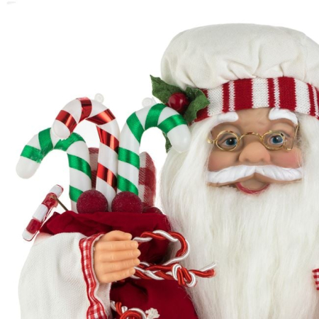 Figurina Decorativa Mos Craciun Cofetar 45cm [3]