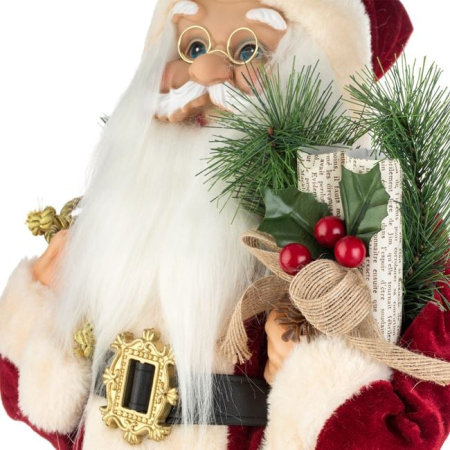 Figurina Decorativa Mos Craciun cu Sac Verde 60cm [4]