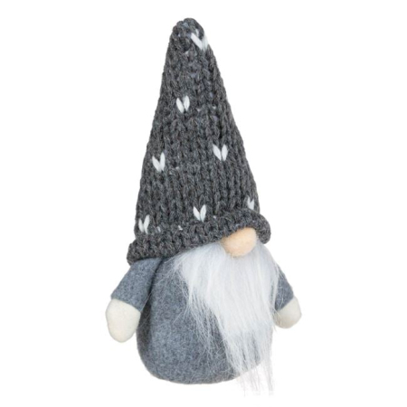 Figurina Decorativa Mos Craciun Gnome Gri 17cm [1]
