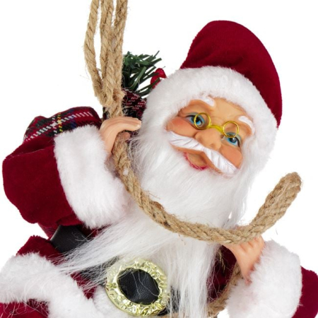 Figurina Decorativa Suspendabila Mos Craciun cu Sac 30cm [1]