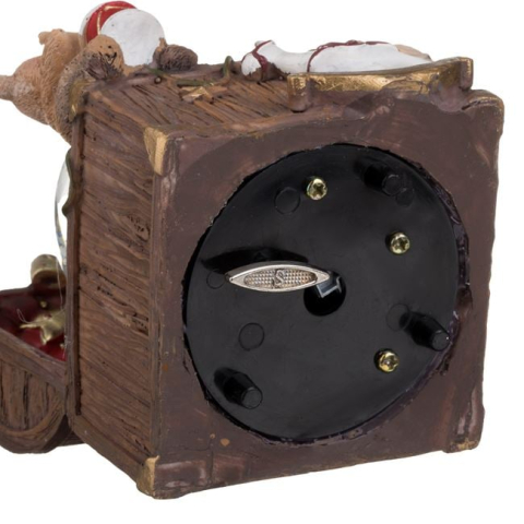 Glob de Zapada Decorativ de Craciun Muzical Cufar cu Mos Craciun & Jucarii 13.5cm [2]