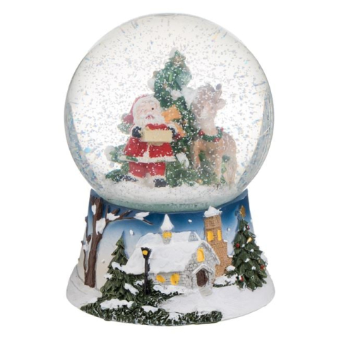 Glob de Zapada Muzical de Craciun cu Mos Craciun pe Baza 13.5cm [1]