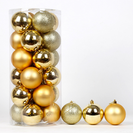 Globulete Craciun - Globulete 6cm 24buc/set auriu