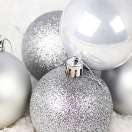 Globulete 6cm 24buc/set argintiu [1]