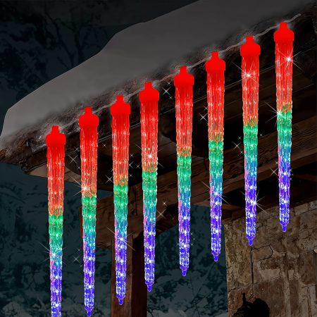 Instalatii Led - Instalație 8 Turturi 3×0.4m multicolor