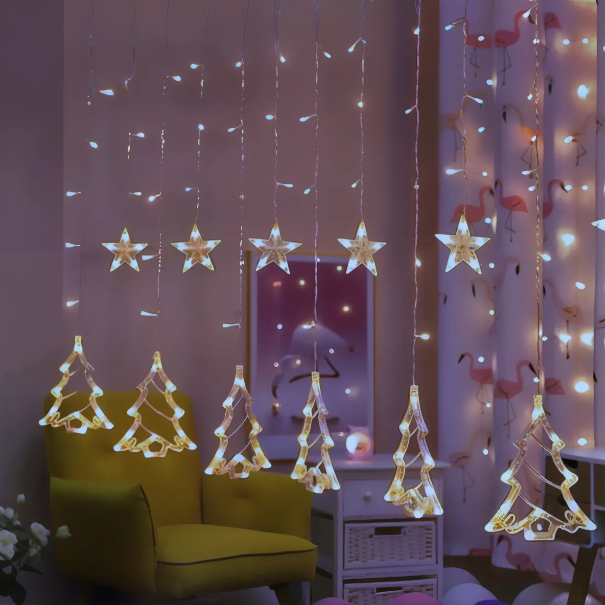 Instalatii Led - Instalatie Brad 12 Fire Alb  Rece