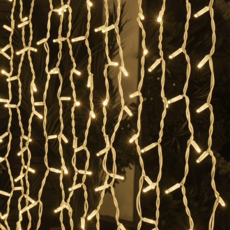 Instalatii Led - Instalație Crăciun tip Perdea Ploaie Premium 5x2m Alb Cald