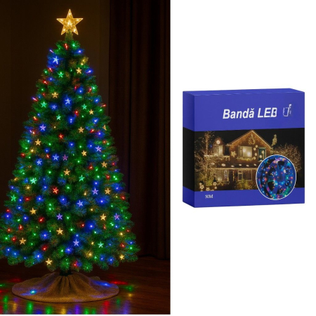 Instalație de Crăciun 50m cu Beculețe LED Multicolore [1]