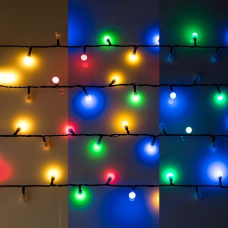 Instalatie de Lumini cu 100 de Becuri Cherry LED cu Program de Interior & Exterior 4.95m - Multicolor [1]