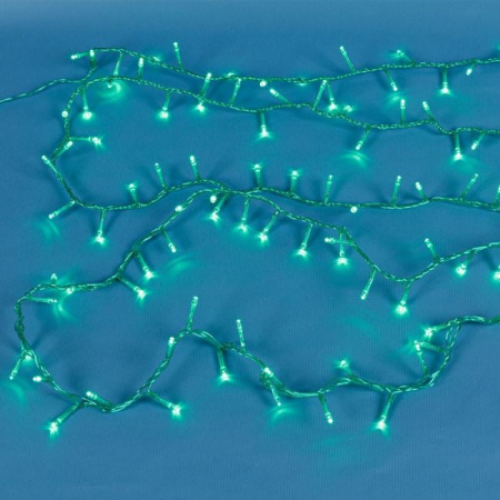 Instalatie de Lumini cu 100 de Becuri LED Extensibila 6.07m - Verde [1]