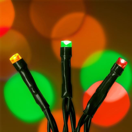 Instalatii Led - Instalatie de Lumini cu 100 de becuri LED & Program de Interior & Exterior 4.95m - Multicolora