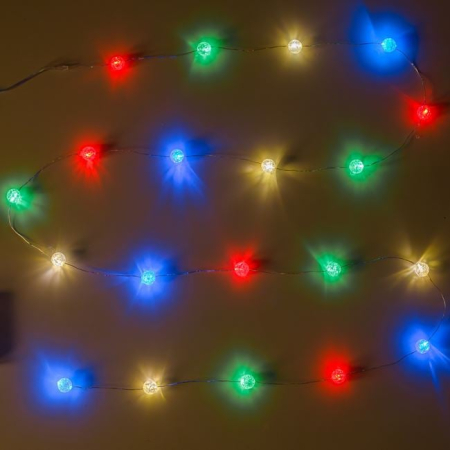 Instalatie de Lumini cu 100 de Becuri LED Rotunde Extensibila de Interior & Exterior 4.95m - Multicolor [1]