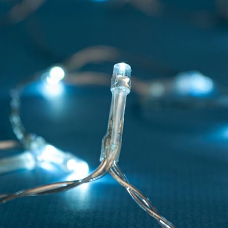 Instalatii Led - Instalatie de Lumini cu 20 Becuri LED cu Baterii 2.20m - Alb Rece