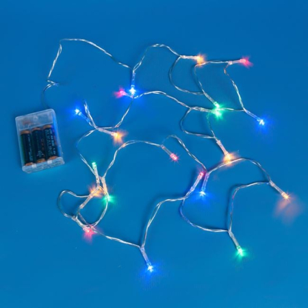 Instalatie de Lumini cu 20 Becuri LED cu Baterii 2.20m - Multicolor [1]