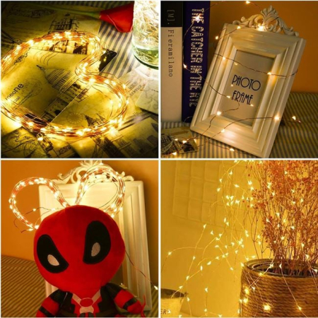 Instalatie de Lumini cu 200 de Becuri LED Copper 19.90m de Interior & Exterior - Alb Extra Cald [1]