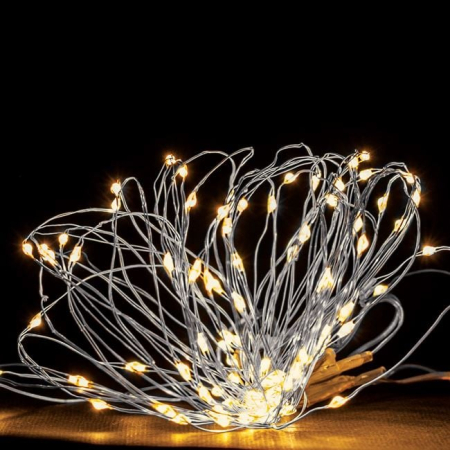 Instalatii Led - Instalatie de Lumini cu 200 de Becuri LED Copper de Interior & Exterior 19.90m - Alb Cald