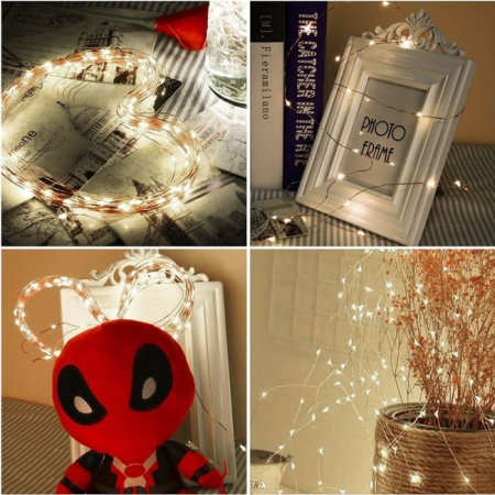 Instalatie de Lumini cu 200 de Becuri LED Copper de Interior & Exterior 19.90m - Alb Cald [1]