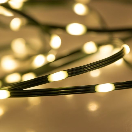 Instalatii Led - Instalatie de Lumini cu 300 de Becuri LED Milky Mini cu Program de Interior & Exterior 14.95m - Alb Cald