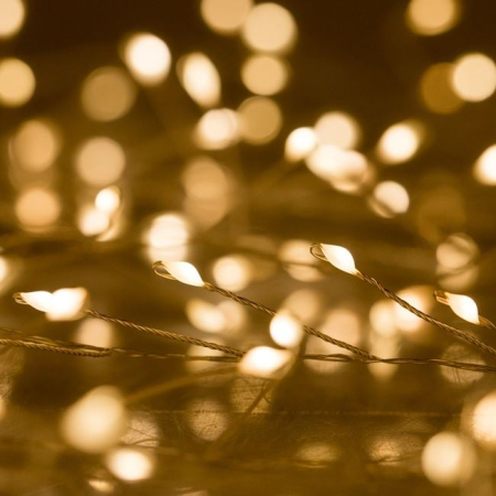 Instalatii Led - Instalatie de Lumini cu 400 de Becuri LED cu Program de Interior & Exterior 8m - Alb Cald