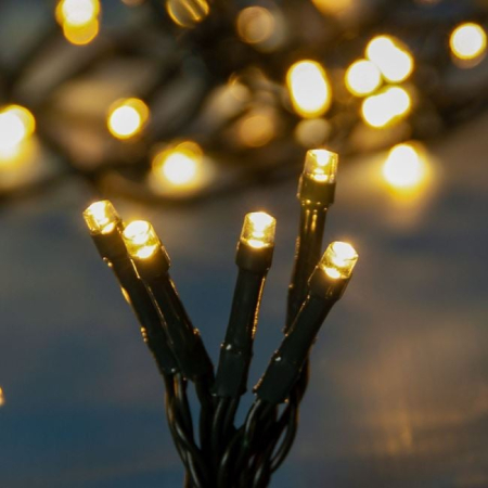 Instalatie de Lumini cu 400 de Becuri LED Program 11m - Alb Cald [1]