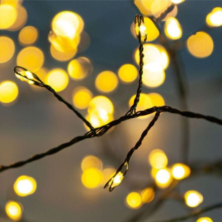 Instalatii Led - Instalatie de Lumini Palmier cu 200 de Becuri LED de Interior & Exterior 1.90m - Alb Extra-Cald