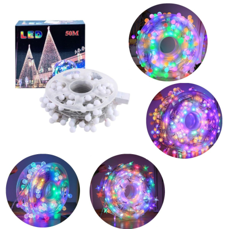 Instalație Globulețe LED 35m, 140 LED-uri Multicolore pentru Interior și Exterior [1]