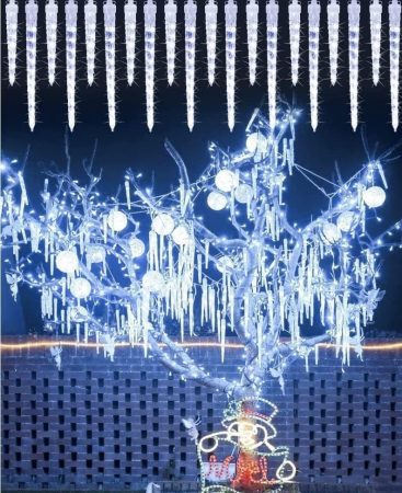 Instalatii Led - Instalatie Luminoasa Alb Rece 8 Tuburi 80 cm