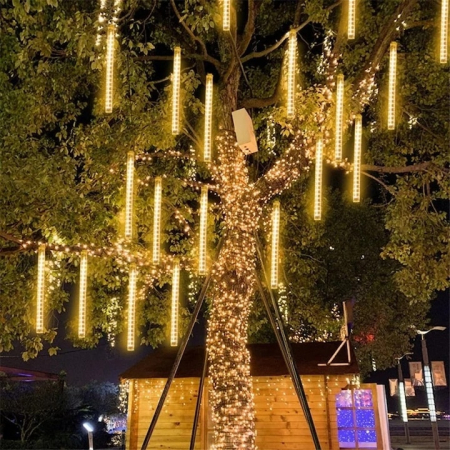 Instalatii Led - Instalatie Luminoasa alb cald 8 Tuburi 80 cm