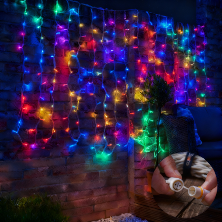 Instalatii Led - Instalație Plasă Fir Gros 5x1m Exterior IP44 Multicolor