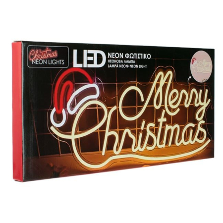 Lampa de Craciun "Merry Christmas" LED Neon 42.7x21cm [2]