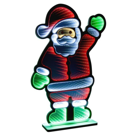 Lampa Oglinda Decorativa de Craciun Mos Craciun cu Efect Infinit & LED 38x10x59cm [1]