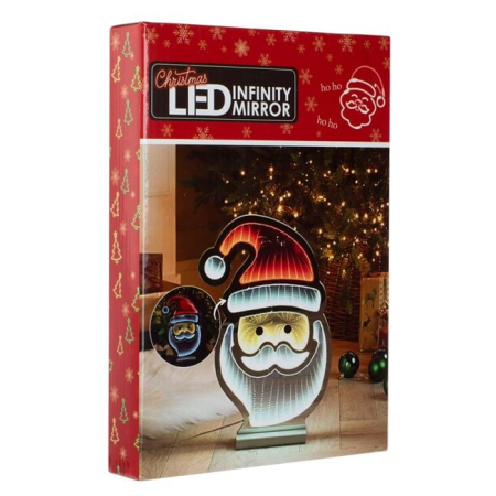 Lampa Oglinda Mos Craciun cu Efect Infinity & LED 16.5x24cm [2]
