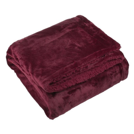 Patura de Iarna Bordo Catifelata Sherpa pentru Fotoliu 160x130cm [1]