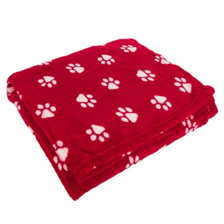 Patura Rosie Labute Albe pentru Caini 100x70cm [1]