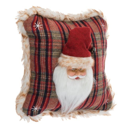 Perna Decorativa cu Mos Craciun 3D pentru Canapea 33x33cm [1]
