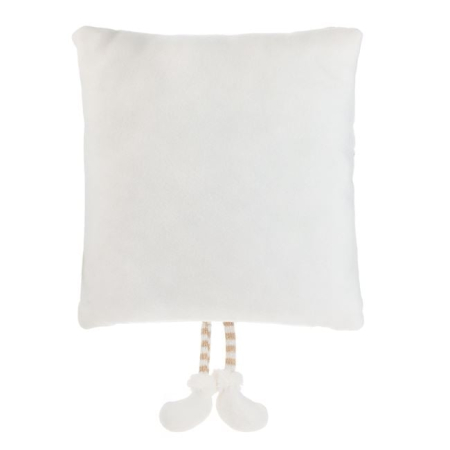 Perna Decorativa de Craciun Alba cu Ren 3D 35x35cm [3]