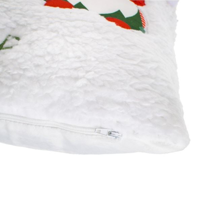 Perna Decorativa de Craciun Alba Sherpa Figurine Gnome pentru Canapea 40x40cm [2]