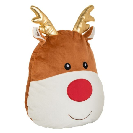 Perna Decorativa de Craciun Figurina Ren cu Cornite din Folie Aurie 34x37cm [1]