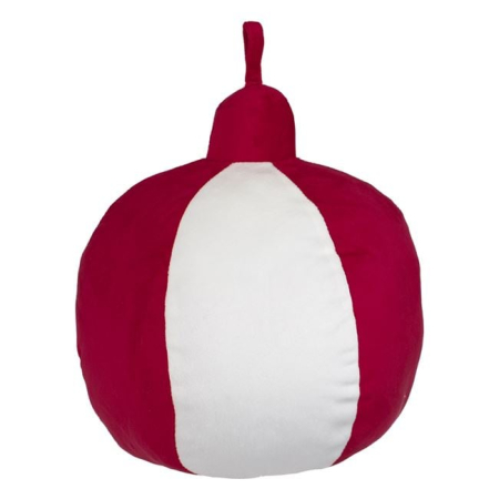 Perna Decorativa de Craciun in Forma de Glob Rosu Alb Ø26x33cm [1]