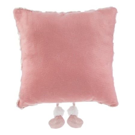Perna Decorativa de Craciun Roz cu Ingeras 3D 35x35cm [3]