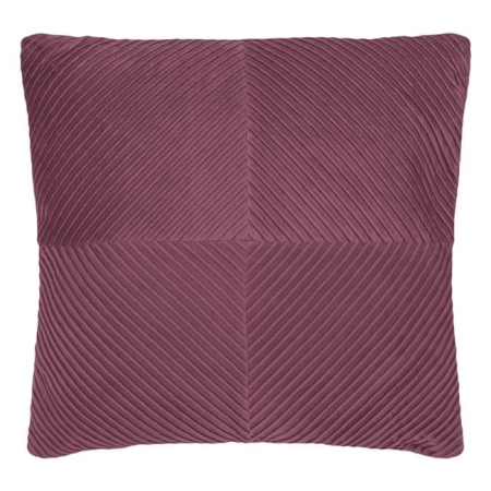 Perna Decorativa de Iarna Bordo Velvet cu Dungi Reliefate 45x45cm [2]