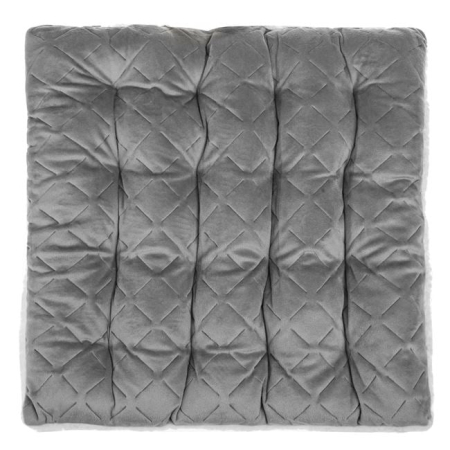 Perne de craciun - Perna Scaun Decorativa de Iarna Velvet Gri Matlasata Alba Sherpa 38x38cm