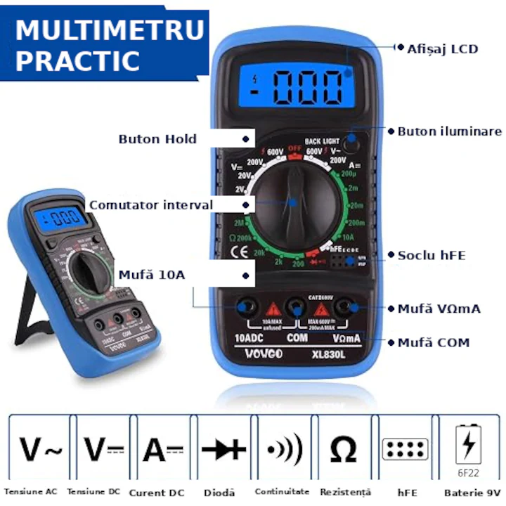 Multimetru digital Brilliant Tools BT122900 cu certificat de etalonare [2]