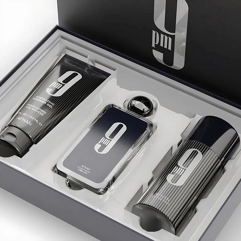 Afnan 9 Pm Set Cadou (Apa de Parfum 100 ml + Gel de dus 150 ml + Deodorant 150 ml) Barbati - Eterna Beauty [2]
